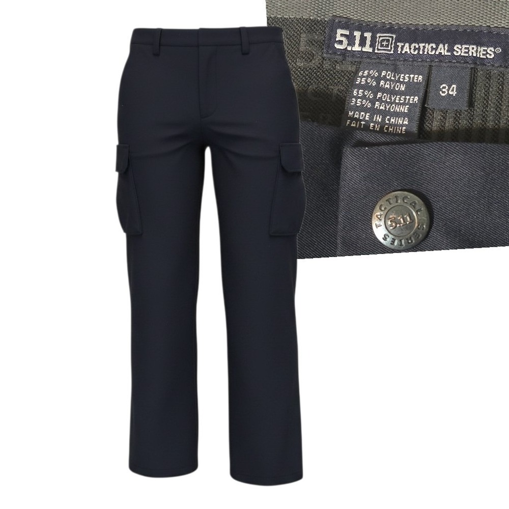 5.11 Tactical Cargo Pants Men 34x32 Navy Blue LOT OF 2 military SWAT police - Picture 3 of 10